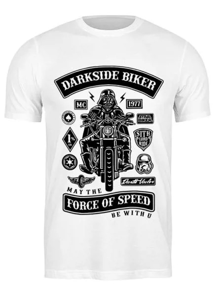 Футболка мужская Printio Darkside biker 3052382 белая XL