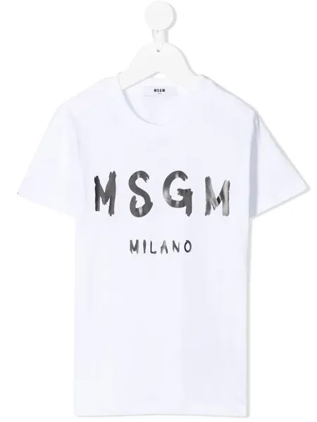 MSGM Kids футболка с логотипом
