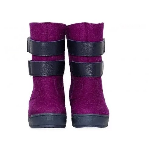 Валенки Фома 36-577 фиолетовые с кожаными липучками, размер 27