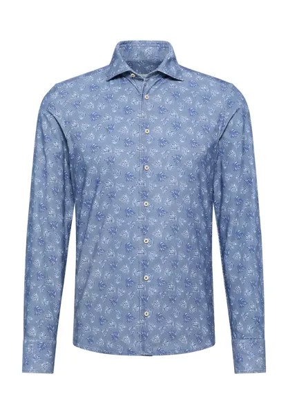 Вельветовая рубашка SLIM FIT ETERNA, синий