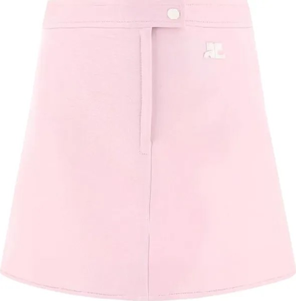 Юбка Courrèges Vinyl Mini Skirt 'Light Pink', розовый