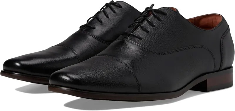 Оксфорды Postino Cap Toe Florsheim, цвет Black Scratch Print