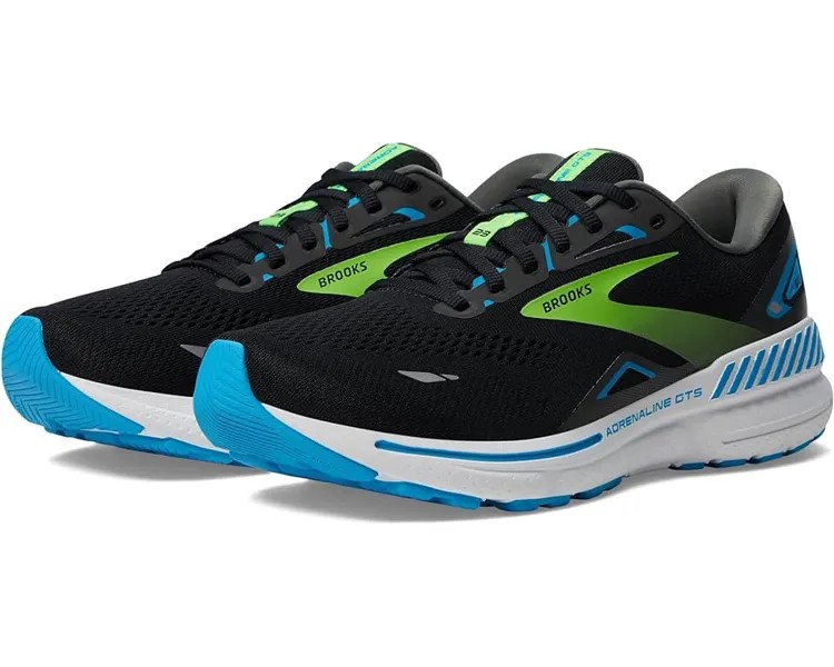 Кроссовки Brooks Adrenaline GTS 23, цвет Black/Hawaiian Ocean/Green