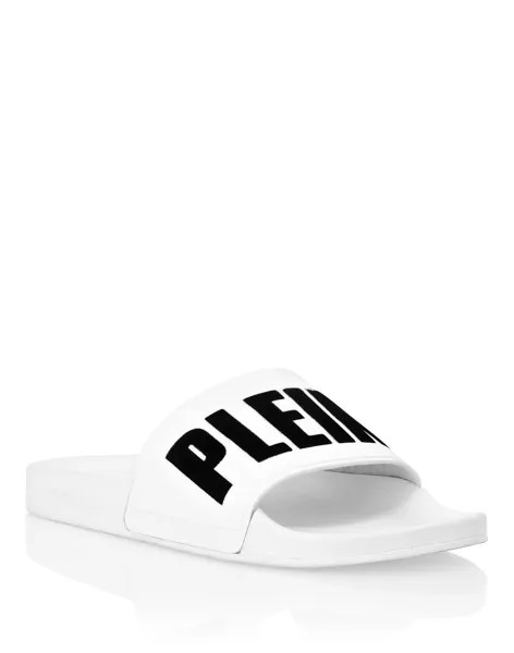 Босоножки на плоской подошве Philipp Plein TM, цвет White / Black