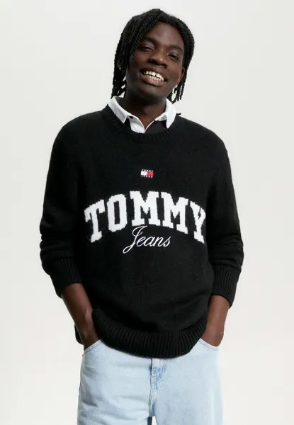 Свитер VARSITY LOGO RELAXED FIT Tommy Jeans, черный