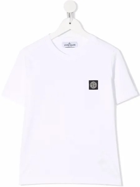 Stone Island Junior футболка с нашивкой-логотипом
