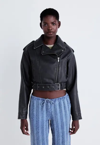 Куртка из искусственной кожи Amalia Pepe Jeans, черная