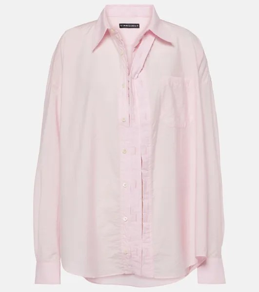 Рубашка из смесового хлопка Y/Project, розовый