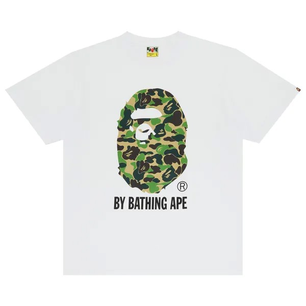 Футболка BAPE ABC Camo By Bathing, цвет Белый/Зеленый