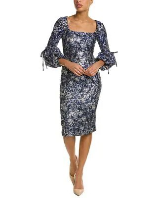 Коктейльное платье Theia Cloque, темно-синее, женское 12