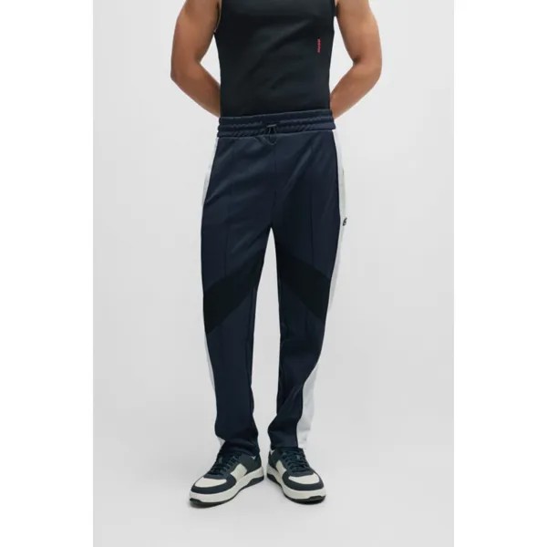 Спортивные брюки свободного кроя с цветными блоками Hugo, цвет Dark Blue