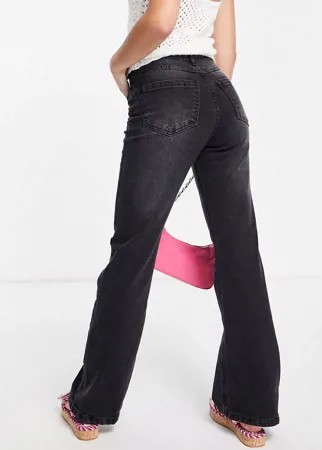 Черные джинсы клеш прямого кроя Urban Bliss-Черный цвет