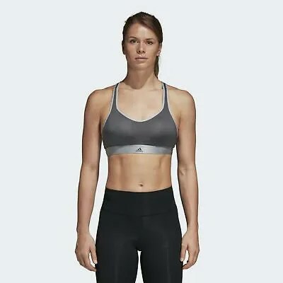 Adidas Stronger For It Racer Bra Женская темно-серая спортивная одежда Спортивная одежда