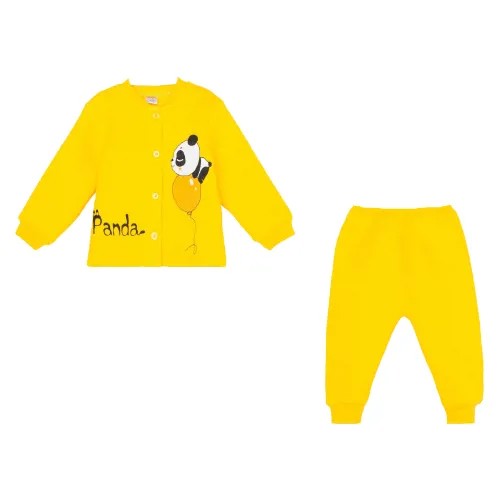 Комплект детский (кофта/штанишки) А.OP1317, цвет желтый, рост 86