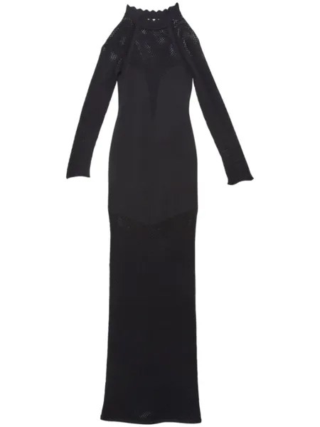 Fleur Du Mal платье с фестончатым краем, черный