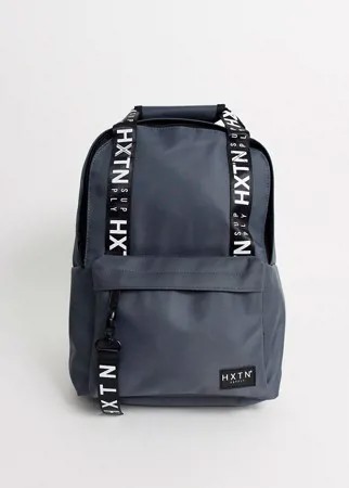 Серый рюкзак с отделкой кантом с логотипом HXTN Supply