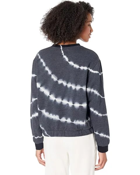 Свитер Hurley Cropped Crew, цвет Caviar Bleach Linear Tie-Dye