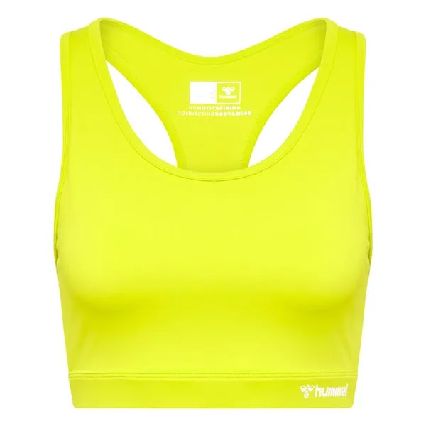 Hmlmt Active Sports Bra женский спортивный бюстгальтер для занятий йогой с технологией Beecool HUMMEL, цвет gruen