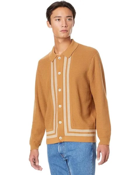 Свитер Madewell Button-Up Long-Sleeve Polo, цвет Fallen Timber