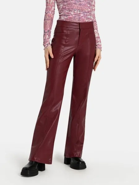 Веганские брюки uptown с высокой посадкой Free People, бордовый