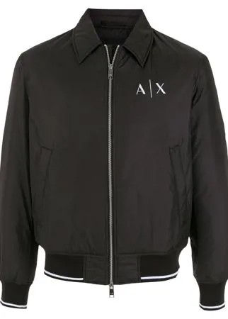 Armani Exchange бомбер с надписью