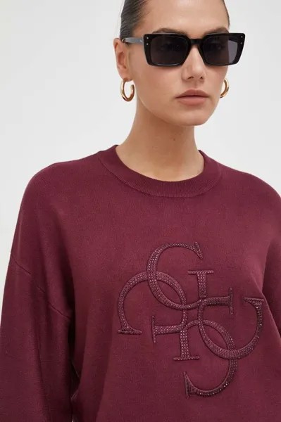 Свитер Guess, бордовый