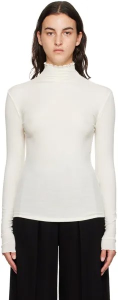 Off-White Водолазка с салатовыми краями Filippa K