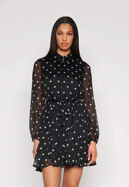 Платье-блузка VMSMILLA VOLUME SHORT DRESS Vero Moda, цвет black/snow white dot