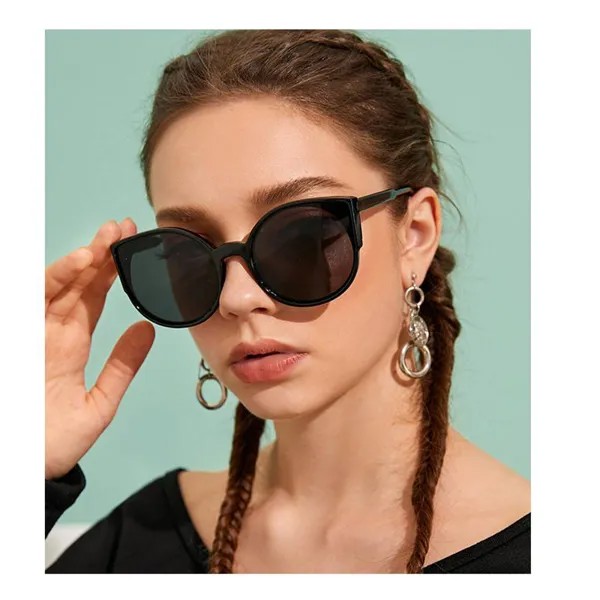 Открытый ретро Cat Eye Glasses Oversize Frame Мода Личность Тренд Женщины и Мужчины UV400 Очки