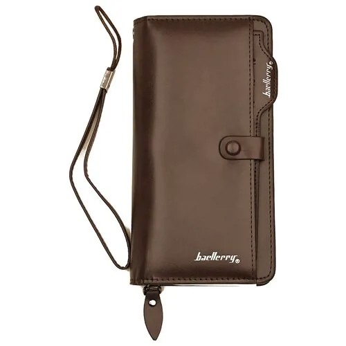Мужское портмоне (кошелёк) Baellerry Stylish Business c дополнительным съёмным картхолдером, темно-коричневый
