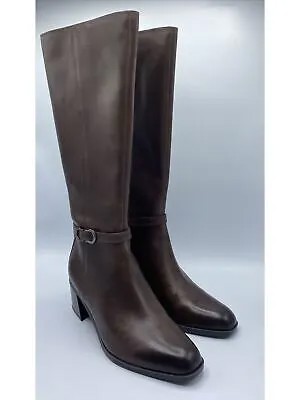 NATURALIZER Женские коричневые кожаные сапоги на каблуке с застежкой-молнией и нескользящей пряжкой, размер 10 м