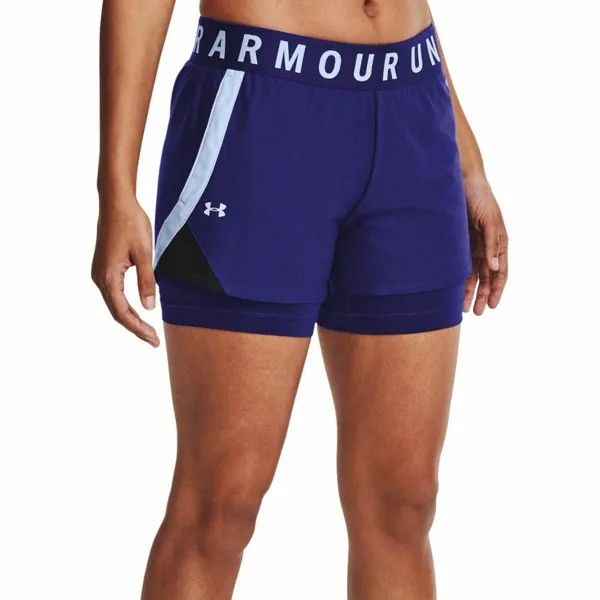 Женские синие шорты Under Armour Play Up 2-in-1 Activewear Спортивная одежда