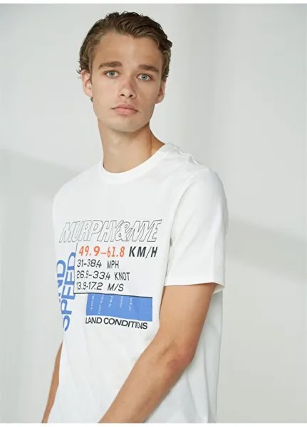 Простая белая мужская футболка с круглым вырезом RODE T-SHIRT Murphy&Nye, белый