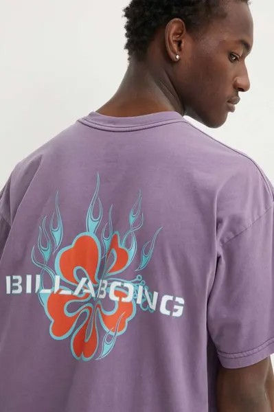 Футболка Paradise из хлопка Billabong, фиолетовый