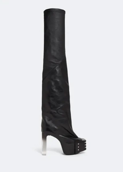 Сапоги на наклонной платформе RICK OWENS Oblique platform boots, черный