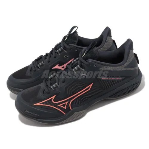 Mizuno Wave Claw NEO 2 Широкая черная оранжевая мужская спортивная обувь для бадминтона 71GA2270-25