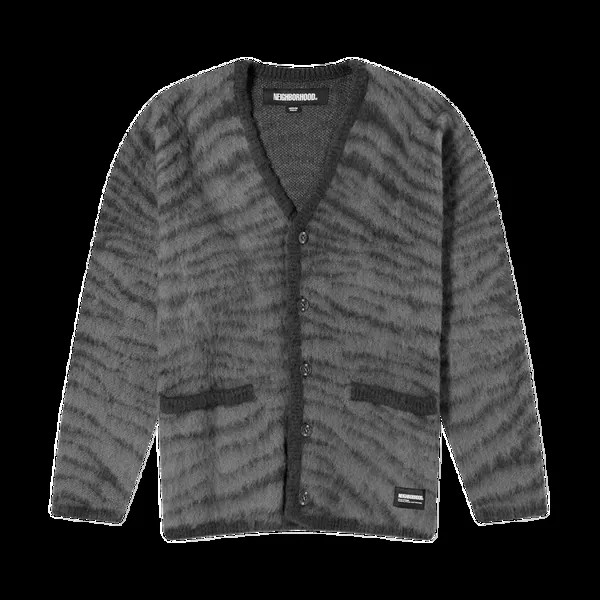 Кардиган Neighborhood Tiger Pattern Mohair 'Black', черный