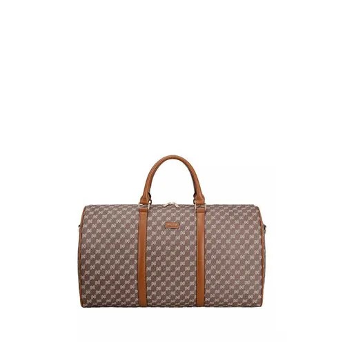 Сумка саквояж DAVID JONES, фактура термостежка, гладкая, коричневый