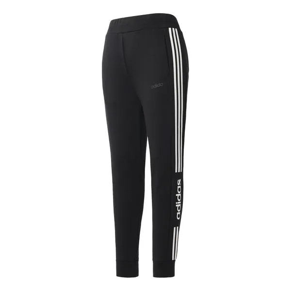 Спортивные штаны adidas neo Side logo Printing Slim Fit Casual Sports Long Pants Black, черный