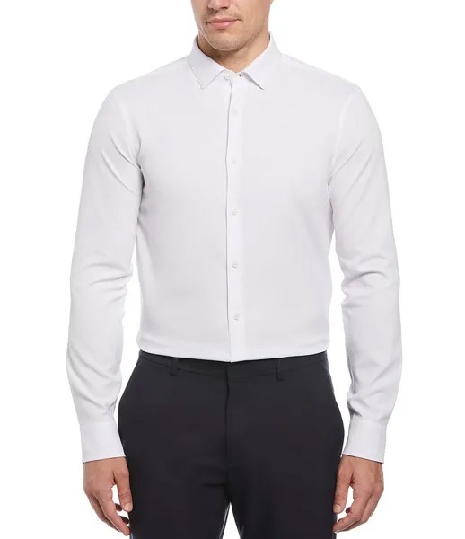 Рубашка в клетку с длинными рукавами в тон Perry Ellis Glen, белый