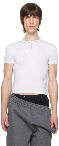 Белая футболка с v-образным вырезом Y/Project, цвет White