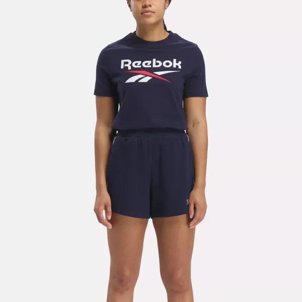 Футболка Identity с большим логотипом Reebok, военно-морской