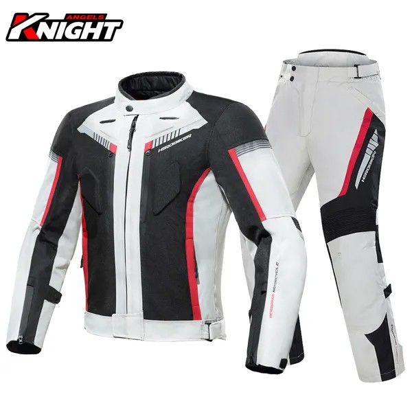 Водонепроницаемая мотоциклетная куртка HEROBIKER, защитная Экипировка, Мужская одежда для мотокросса, мотоциклетный костюм с 5 протекторами