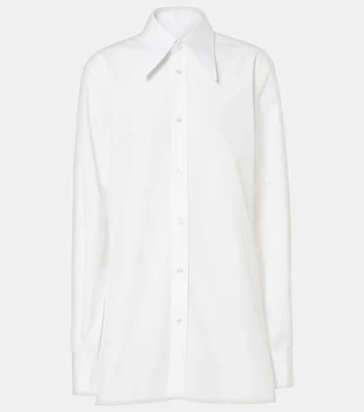Рубашка из хлопкового поплина Maison Margiela, белый