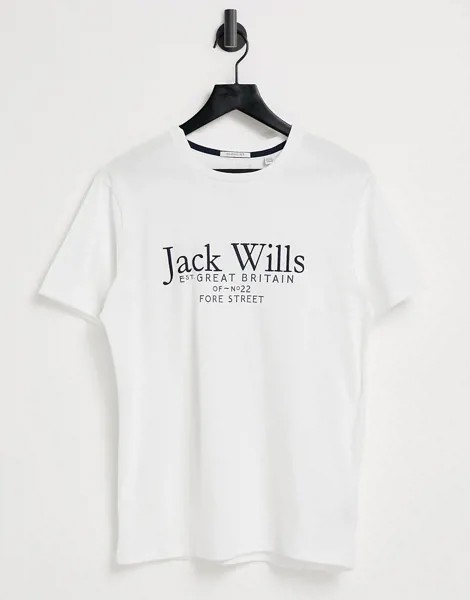 Белая футболка с логотипом Jack Wills - Carnaby-Белый