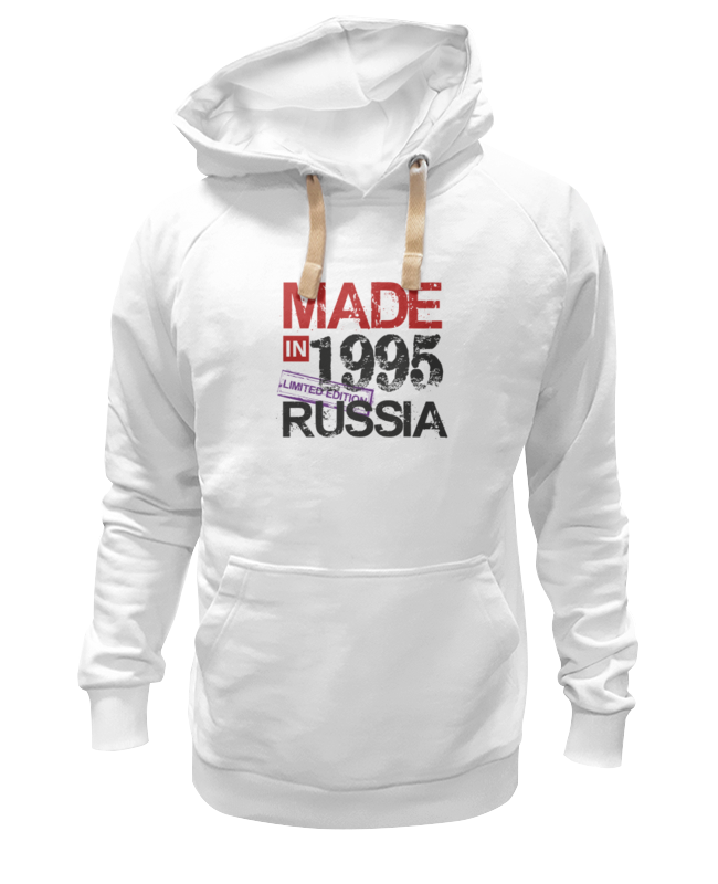 Худи Printio 1995 год рождения белое 3XL