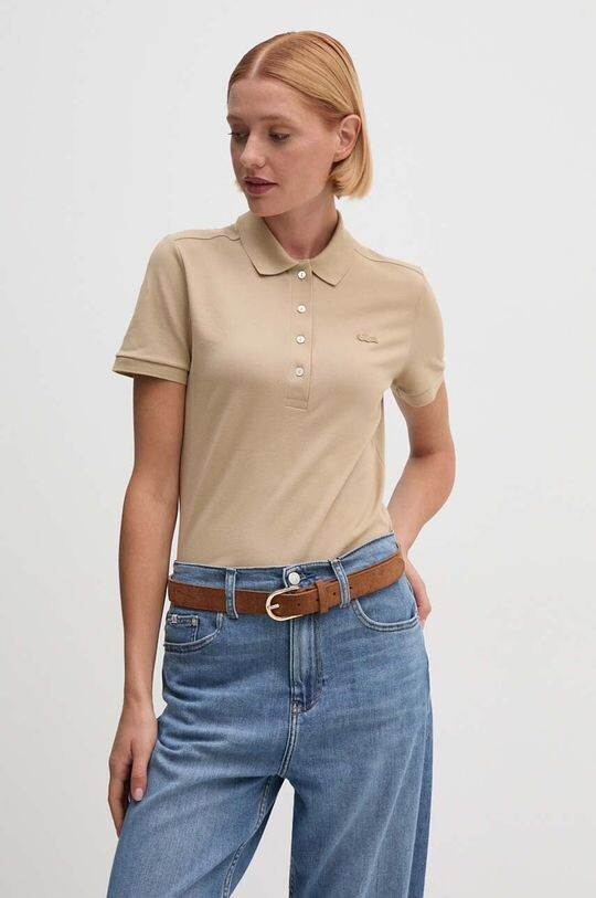 Поло Lacoste, бежевый