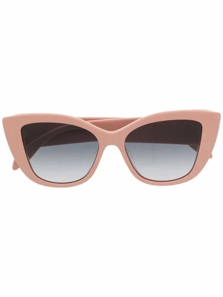 Alexander McQueen Eyewear logo-print cat-eye sunglasses