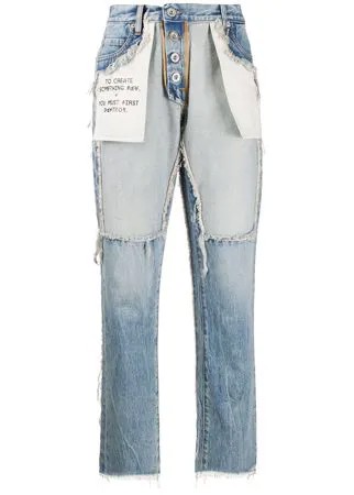 UNRAVEL PROJECT джинсы бойфренды с эффектом потертости