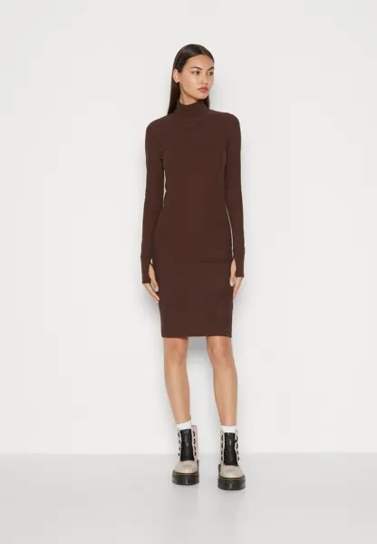 Платье из джерси Slim Rib Dress Mock L\S Wmn G-Star, цвет coffee bean